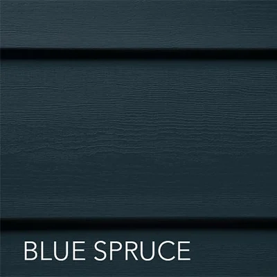 swatch of lap siding color blue spruce