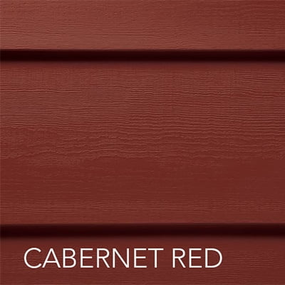 swatch of lap siding color cabernet red