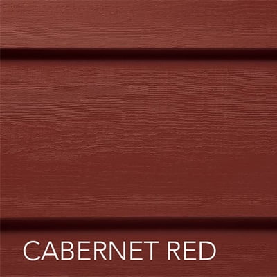 swatch of lap siding color cabernet red