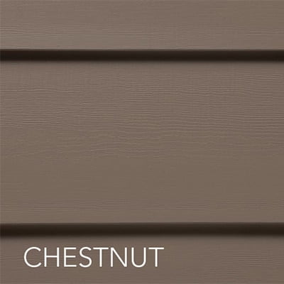 swatch of lap siding color chestnut