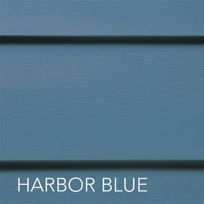 swatch of lap siding color harbor blue