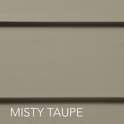 swatch of lap siding color misty taupe