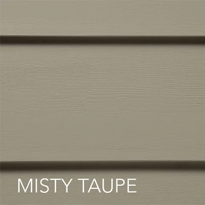 swatch of lap siding color misty taupe