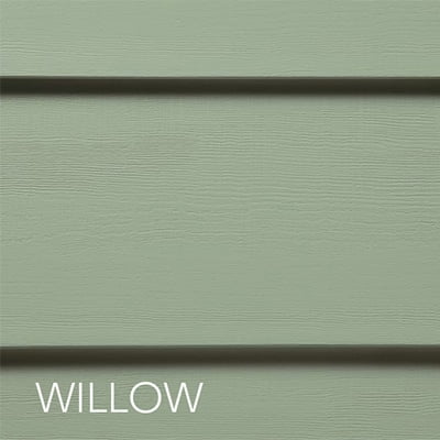 swatch of lap siding color willow