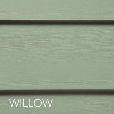 swatch of lap siding color willow