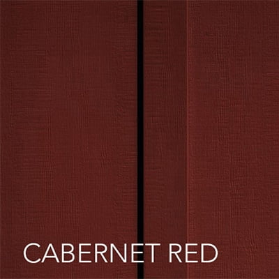 swatch of board and batten color cabernet red