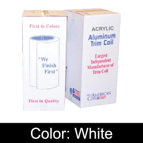 box of white aluminum trim coil