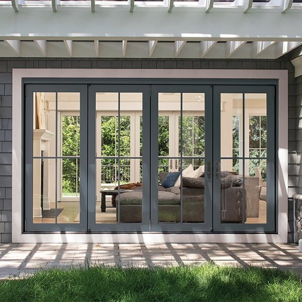 large patio door on modern home