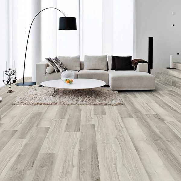 luxury vinyl tile floors in modern living room