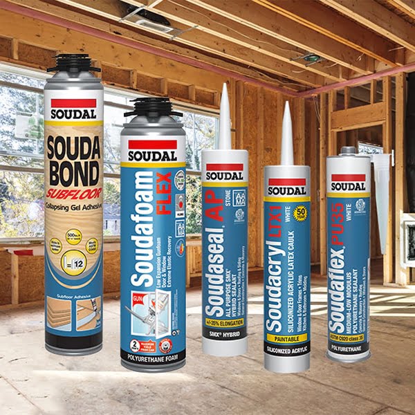 tubes of soudal sealants and adhesives