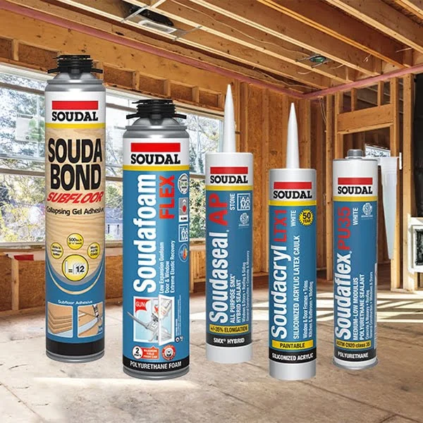 tubes of soudal sealants and adhesives