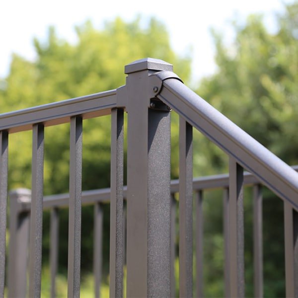 black aluminum railing on deck
