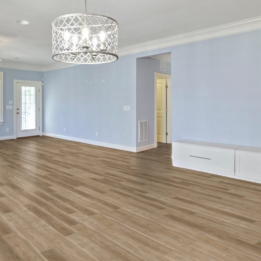 sample room scene of everlife flooring in bayhill blonde