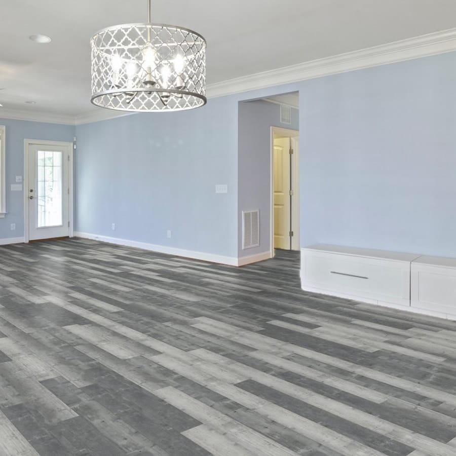 sample room scene of everlife flooring in kingsdown gray