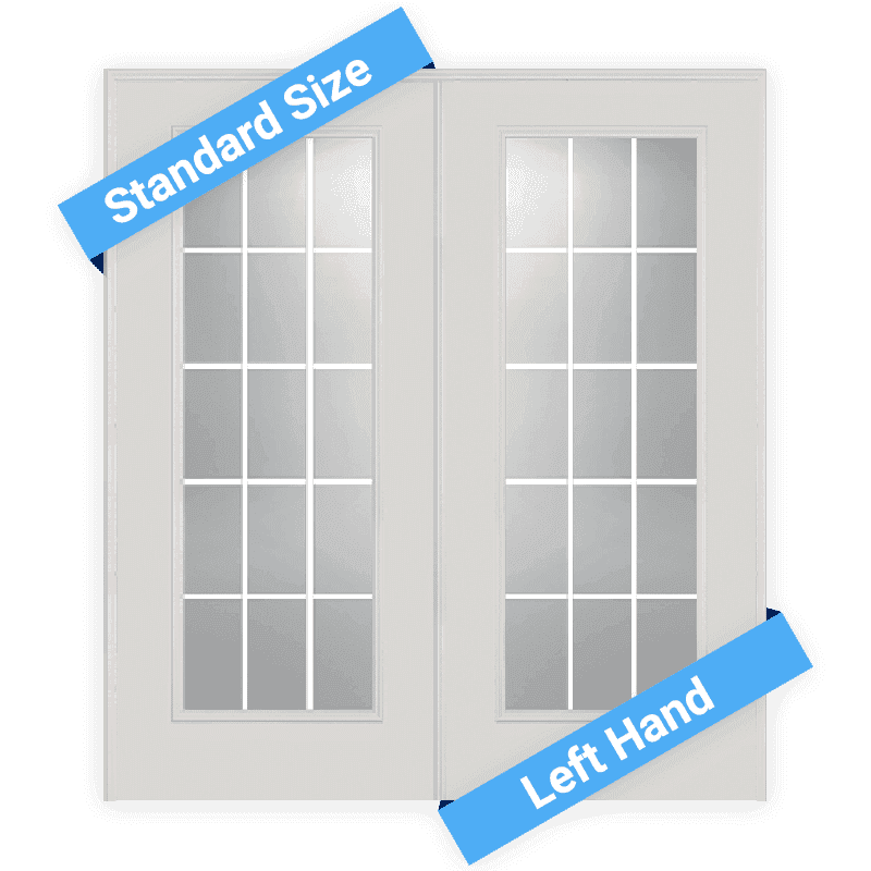 illustration of standard size steel patio doors