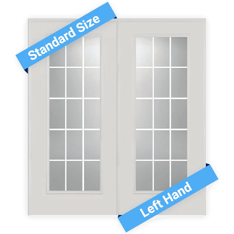 illustration of standard size steel patio doors