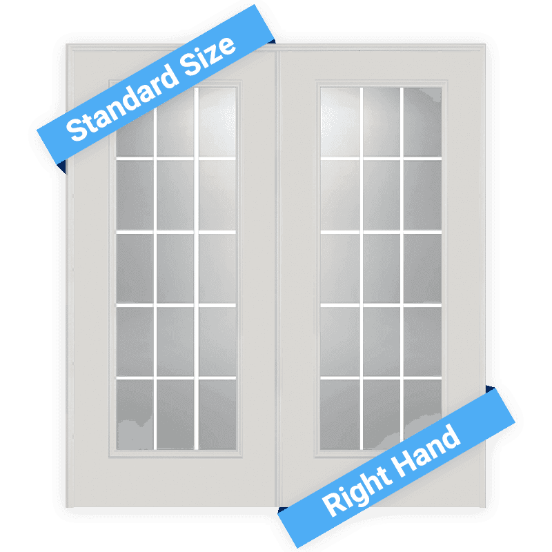 illustration of standard size steel patio doors