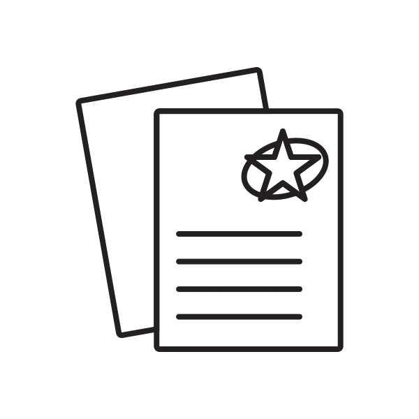 test-icon illustration of an academic test