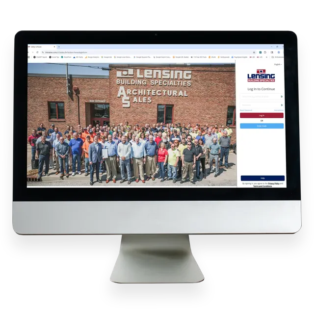 desktop monitor with a website on the screen
