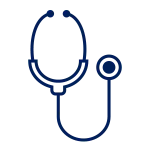 health-benefits line art of stethoscope