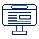 media line art of website icon