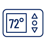 line art illustration of thermostat