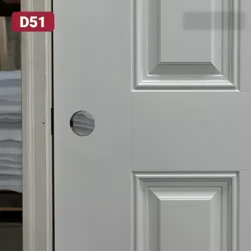 single bore hole on entry door