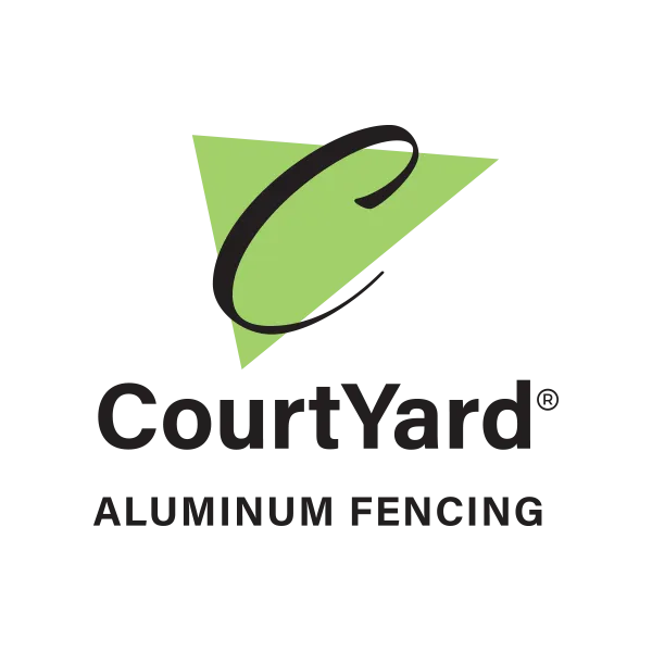 courtyard aluminum fencing logo
