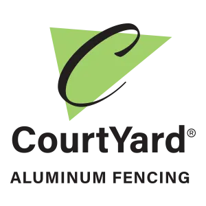 courtyard aluminum fencing logo