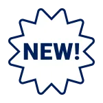 badge illustration with NEW! headline inside it