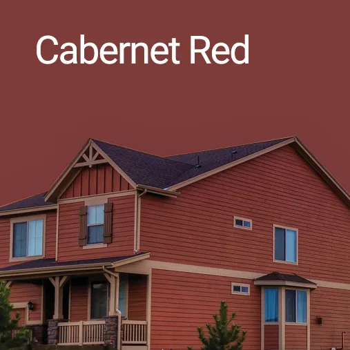 two story house with cabernet red siding
