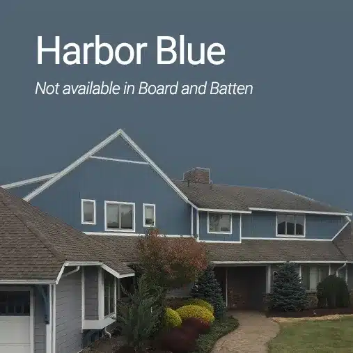 ranch style house with harbor blue everlast siding