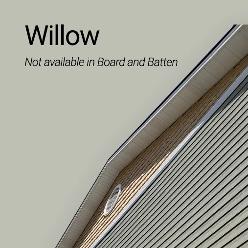 closeup of apartment building with willow everlast siding